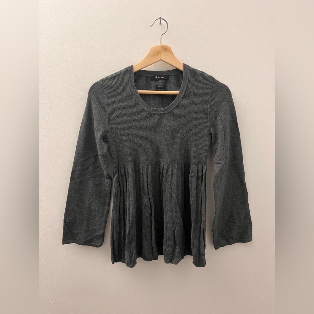 Style & Co Grey Long-sleeve